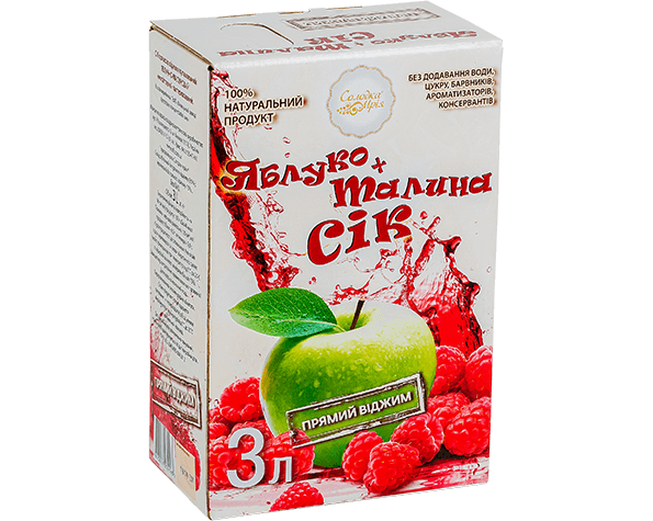 Сік яблучно-малиновий Об'єм: 3 л